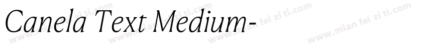 Canela Text Medium字体转换